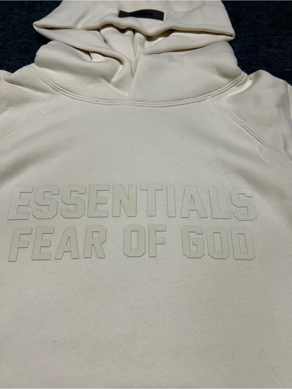 Fear of God Essentials Men's Eggshell Logo Hoodie